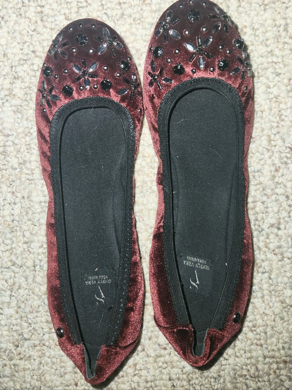 Simply Vera Vera Wang Velvet Ballet Flats